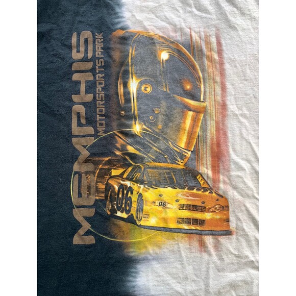 Vintage Y2K Memphis Motorsport TS Park Tie Dye Tshirt Size XL - Picture 2 of 6